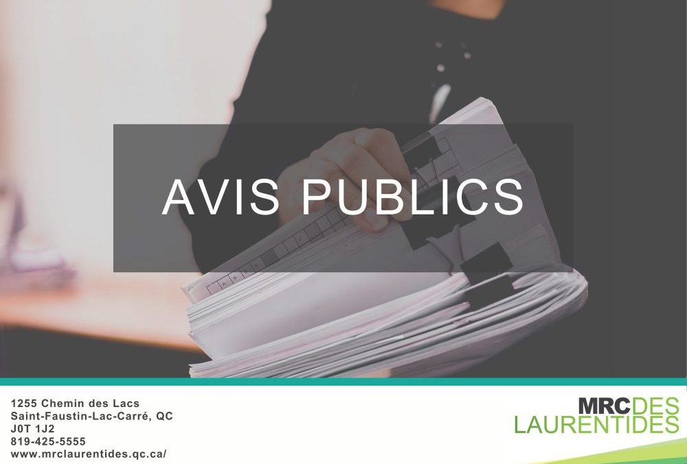 Avis Public – Schéma d’aménagement révisé de la MRC des Laurentides