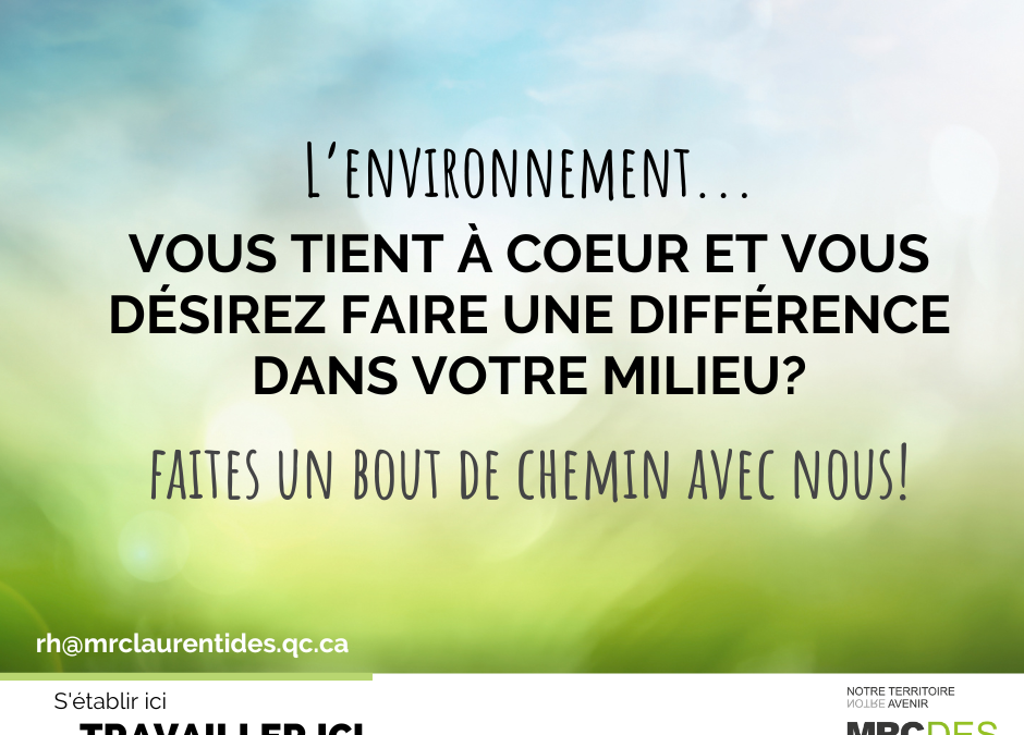 EMPLOI – Spécialiste en environnement| Volet cours d’eau